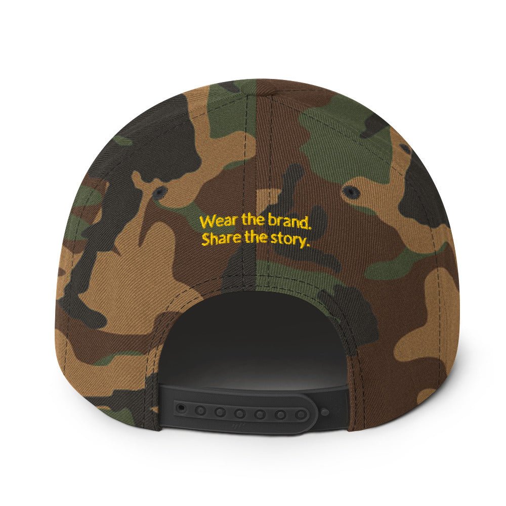 DDIB Camo Snapback – Black & Gold Outline - Dads Do It BestDDIB Camo Snapback – Black & Gold OutlineDads Do It Best