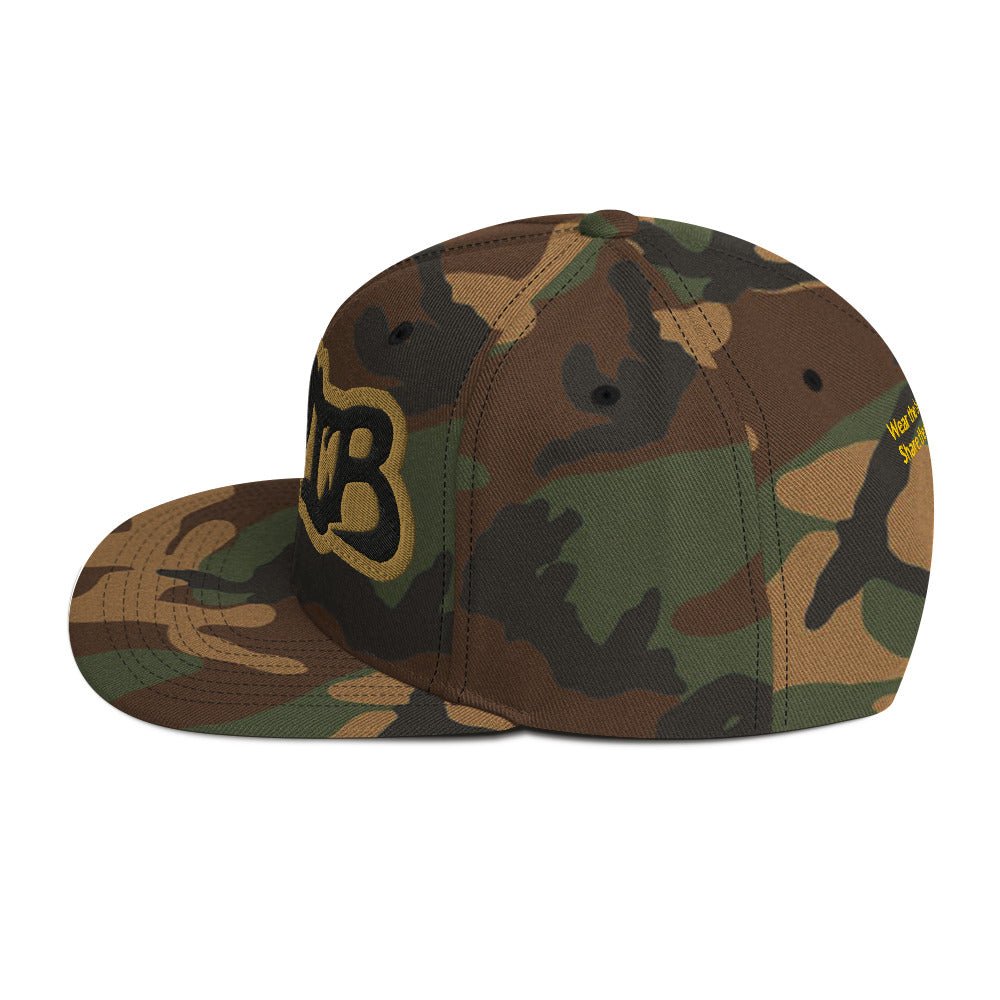 DDIB Camo Snapback – Black & Gold Outline - Dads Do It BestDDIB Camo Snapback – Black & Gold OutlineDads Do It Best