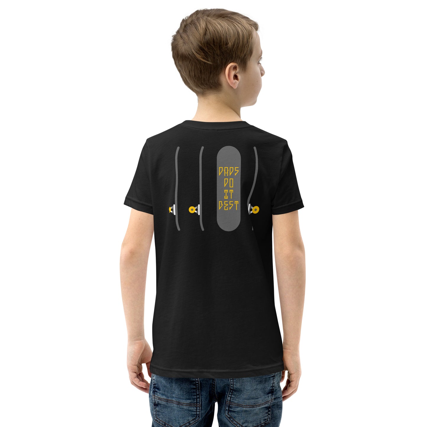 DDIB Skate Silhouette Kids T-Shirt – Yellow Gold | Mini Shredder Edition - Dads Do It Best