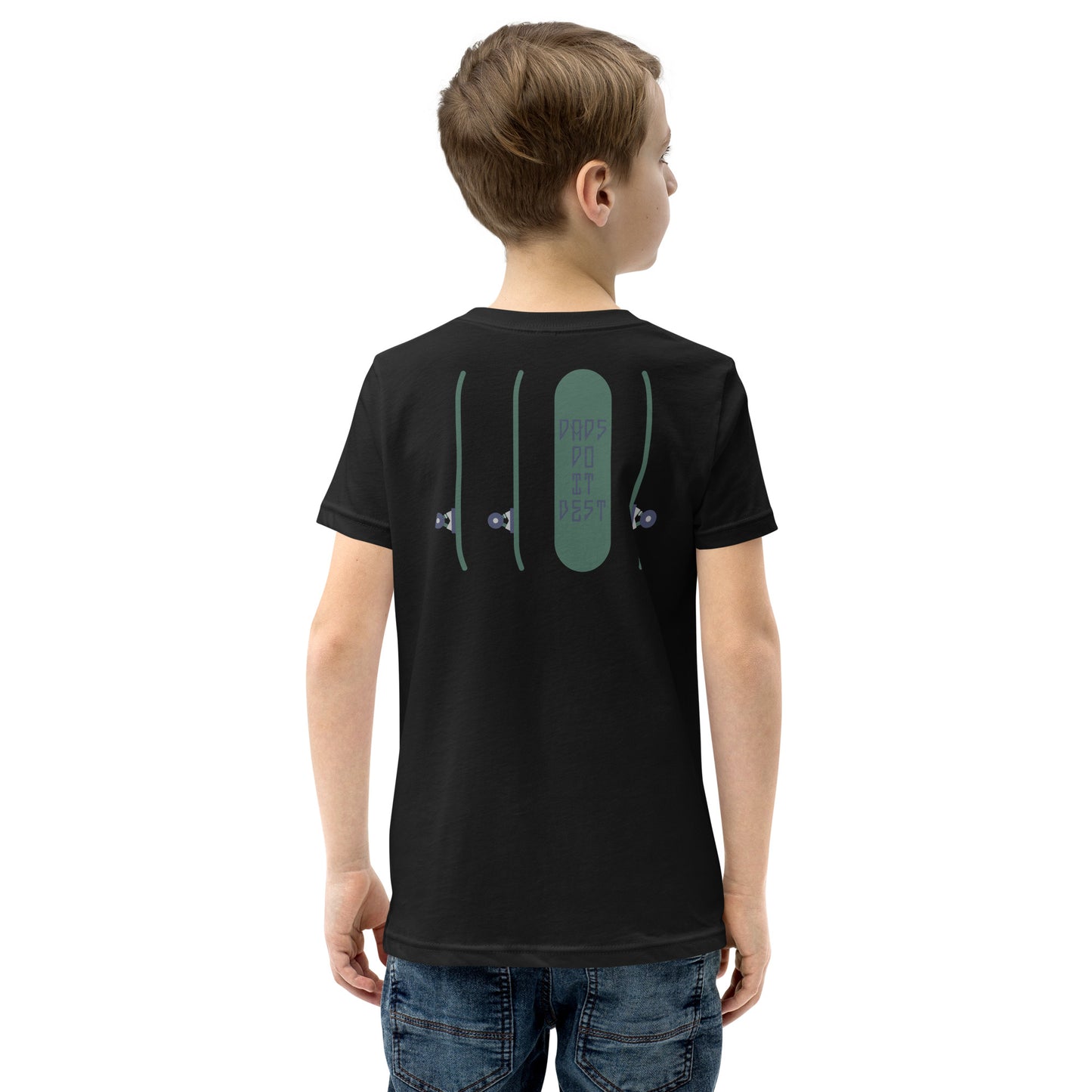 DDIB Skate Silhouette Kids T-Shirt – Gray | Mini Shredder Edition - Dads Do It Best