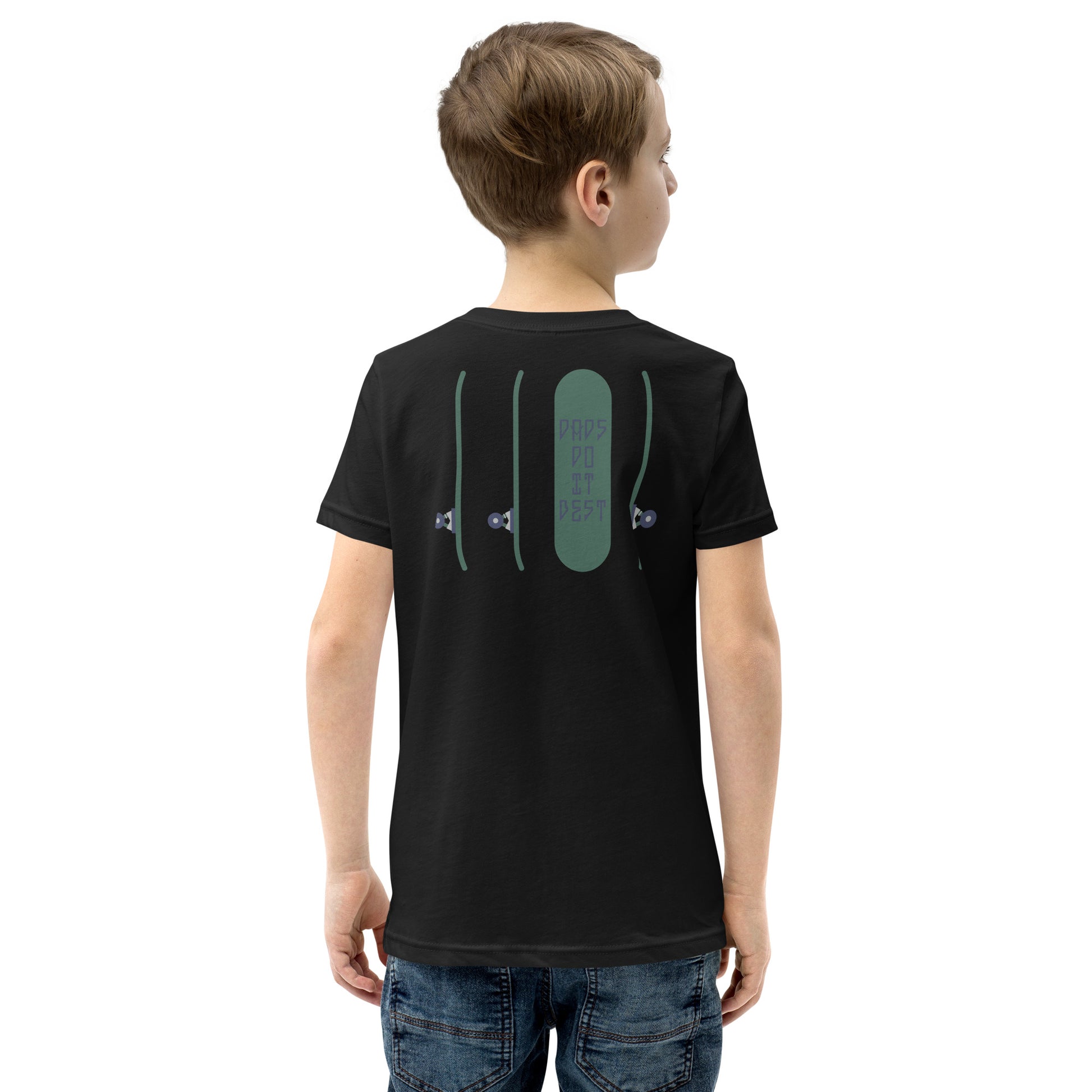 DDIB Skate Silhouette Kids T-Shirt – Gray | Mini Shredder Edition - Dads Do It Best